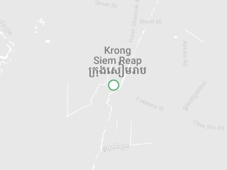 Map itinerary of Cambodia Tour in September 2027 with 1 destination visits for the trip: Full-day Banteay Srei, Preah Dak, and Temples Tour