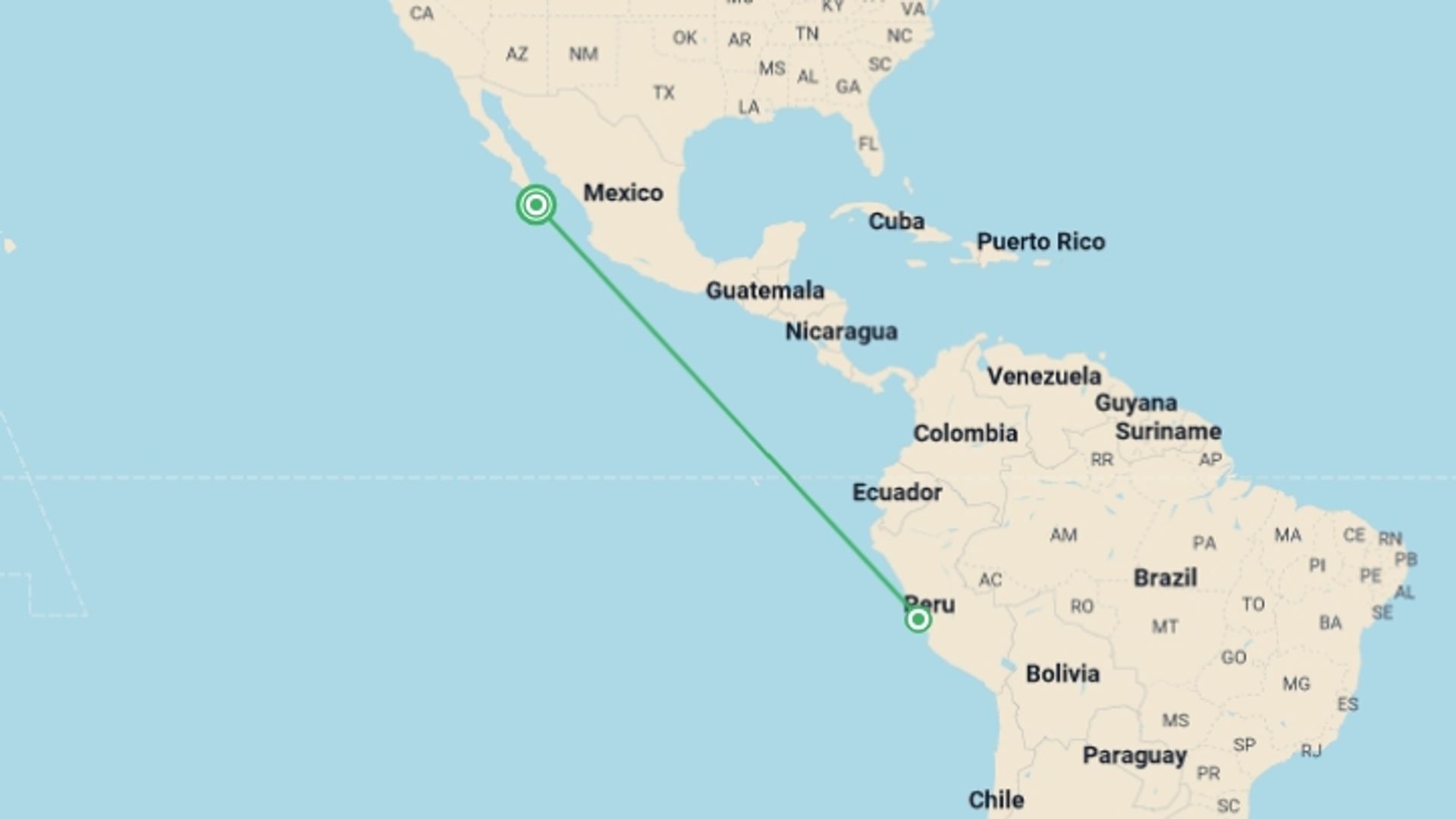 A map showing the tour itinerary for the trip: Mexico’s Cabo San Lucas: See & Experience it all in 5 days, starting in Baja California Peninsula, Mexico and ending in Baja California Peninsula, Mexico going through 2 other destinations.