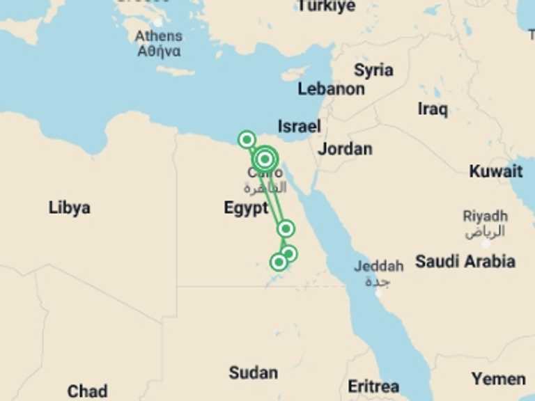 Map of Luxor Local culture Tour with 5 destination visits for the trip: Egypt Experience