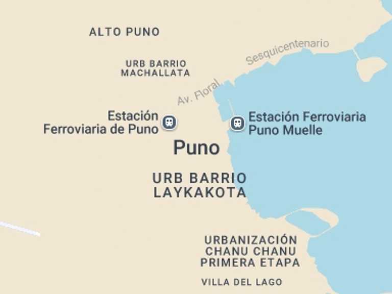 Map of Peru Tour with 1 destination visits for the trip: Uros Floating Island Half Day Tour - Lake Hotels