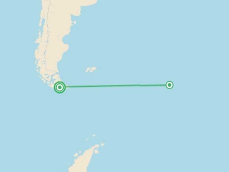 Map of Polar Cruise Tour with 3 destination visits for the trip: South Georgia and Antarctic Peninsula: Penguin Safari