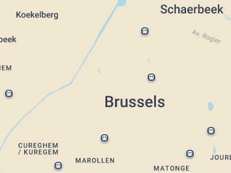 Map itinerary of Brussels Tour in October 2025 with 1 destination visits for the trip: Brussels: Guided Tour to the Cave of Han and Dinant