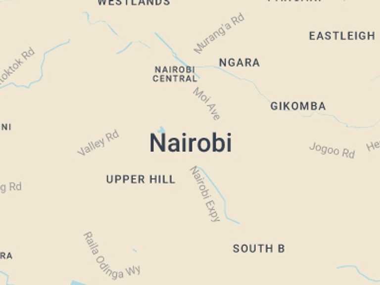 Map of Africa Tour with 2 destination visits for the trip: NAIROBI NATIONAL PARK, DAVID SHELDRICK, GIRAFFE CENTRE