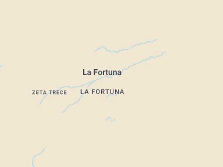 Map of La Fortuna Trekking and Hiking Tour with 1 destination visits for the trip: Trip to the Hule Lagoon & Volcanic Crater