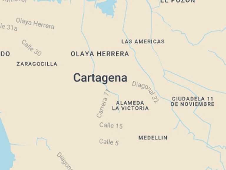 Map itinerary of South America Tour in November 2025 with 1 destination visits for the trip: Cartagena: Dinner and Carriage Ride in Walled City