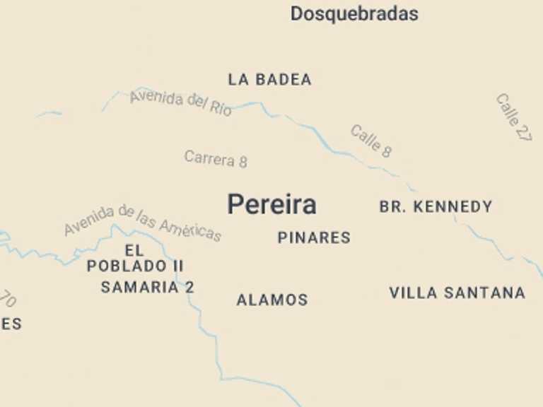 Map of 1-Day Colombia Tour with 1 destination visits for the trip: Plant Your Own Coffee Tree & Farm Experience in Pereira