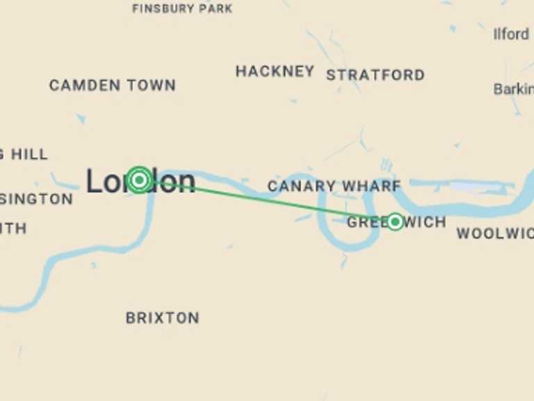 Map of London Tour with 1 destination visits for the trip: Christmas in London 