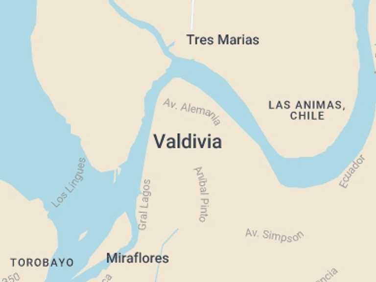 Map of Chile Tour with 2 destination visits for the trip: Punucapa Navigation & Natural Sanctuary in Valdivia