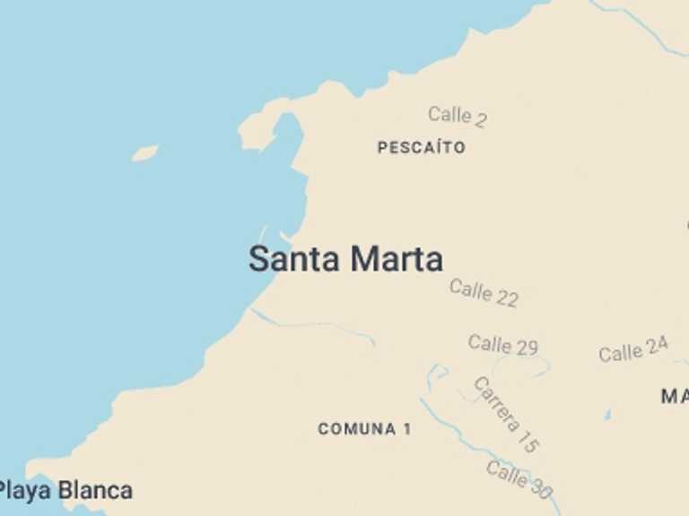 Map itinerary of Santa Marta Tour in December 2025 with 1 destination visits for the trip: Tayrona Park: Group Tour to Cabo San Juan for foreigners