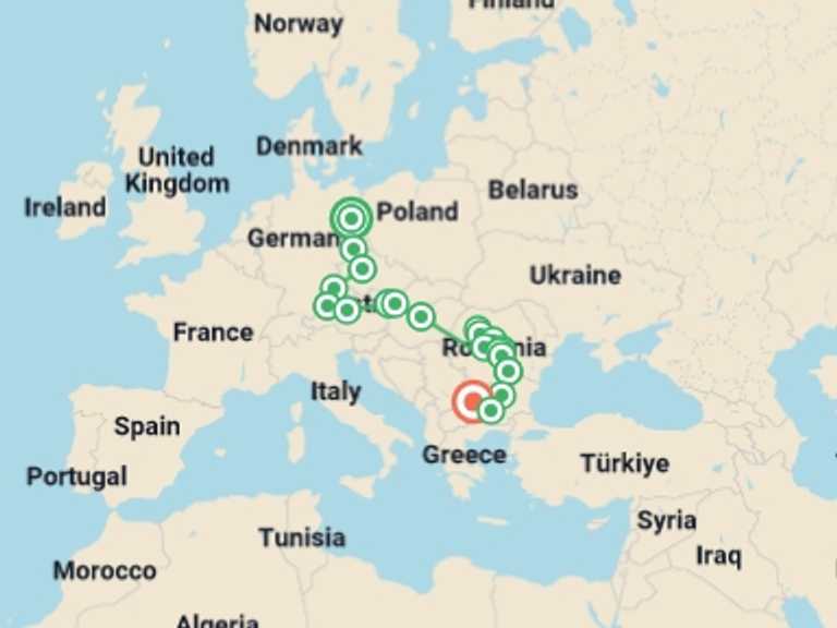 Map of Berlin Explorer Tour with 11 destination visits for the trip: Incredible Central & Eastern Europe