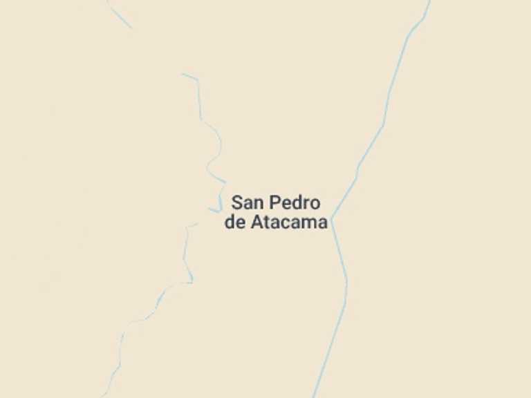 Map itinerary of Chile Tour in August 2026 with 1 destination visits for the trip: Trek Rio Salado Natural Challenge in San Pedro de Atacama