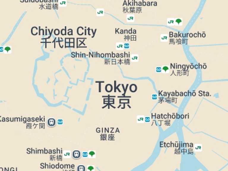 Map of a Rickshaw, cycle or local transport Tour with 1 destination visits for the trip: Rickshaw Tour in Tokyo