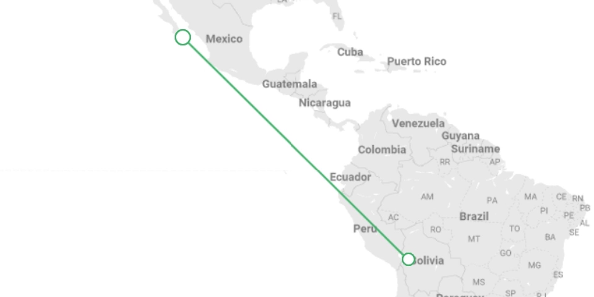 A map showing the tour itinerary for the trip: Baja Marine Majesty & La Paz-Los Cabos Journey 5D/4N, starting in La Paz, Mexico and ending in La Paz, Mexico going through 0 other destinations.