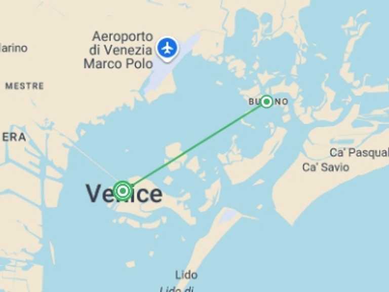 Map of 6-Day Italy Tour with 2 destination visits for the trip: Timeless Venice and the Arena of Verona, the majestic stage for opera (port-to-port package)