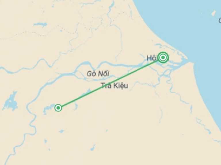 Map of Hoi An Sightseeing Tour with 2 destination visits for the trip: Essence Of Hoi An 2 Days 1 Night