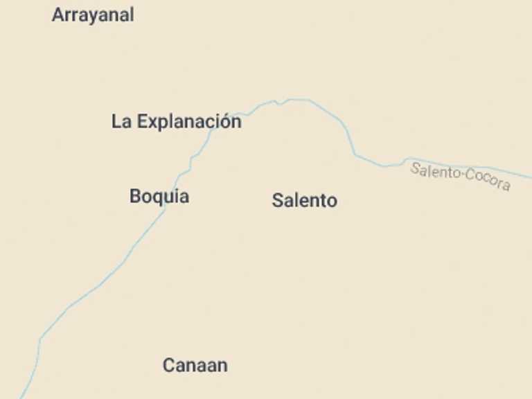 Map itinerary of South America Tour in August 2026 with 1 destination visits for the trip: Salento: Coffee Farm Tour with Jeep Willys & Tasting - Morning option