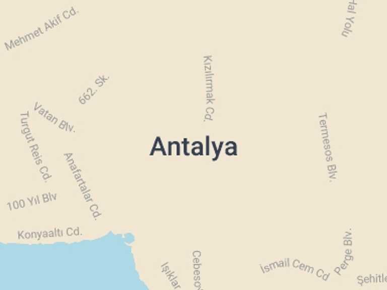 Map of Balkans Tour with 1 destination visits for the trip: Antalya Private Shore Excursion