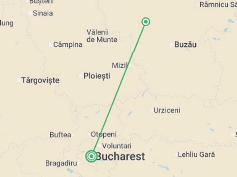 Map itinerary of Balkans Tour in August 2026 with 3 destination visits for the trip: Carpathian Walking & Bears