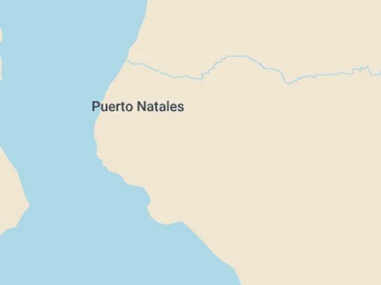 Map itinerary of South America Tour in August 2026 with 1 destination visits for the trip: From Puerto Natales Airport to Your Stay in The City