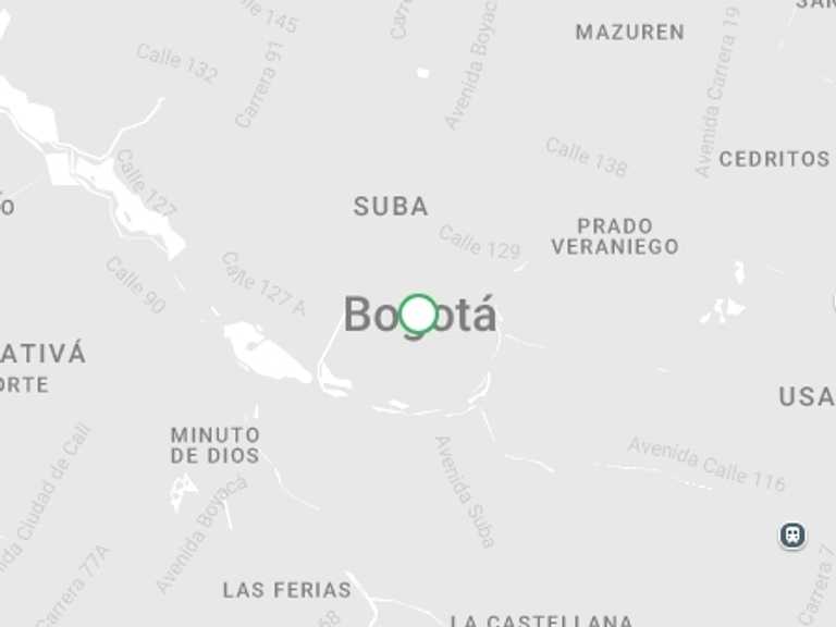 Map itinerary of Bogota Tour in Spring with 1 destination visits for the trip: Group Panoramic Bike Tour