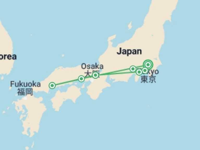 Map of a Natural landmarks sightseeing Tour with 6 destination visits for the trip: Ancient Highway Tour