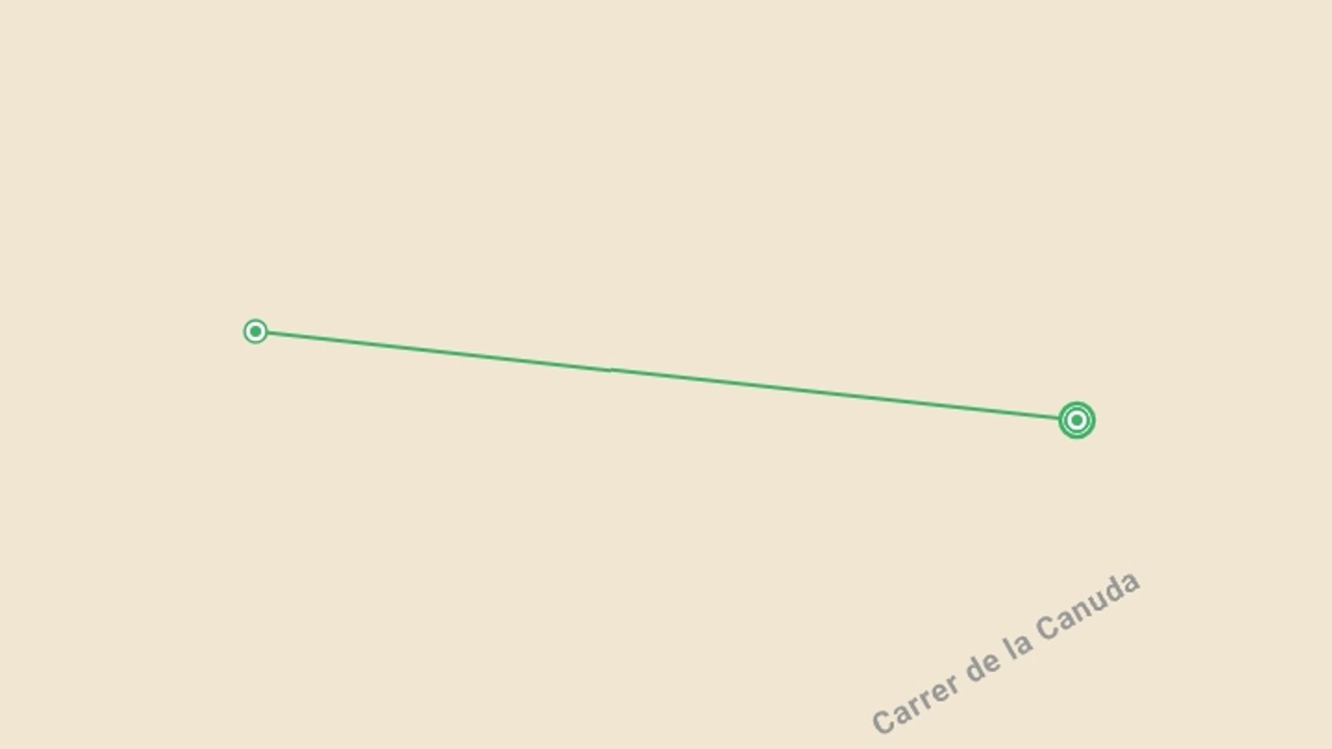 A map showing the tour itinerary for the trip: FC Barcelona: The Pride of Catalonia, starting in Barcelona, Spain and ending in Barcelona, Spain going through 1 other destinations.