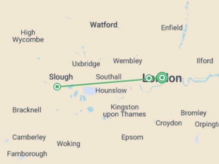 Map itinerary of Europe Tour in July 2026 with 3 destination visits for the trip: London Explorer
