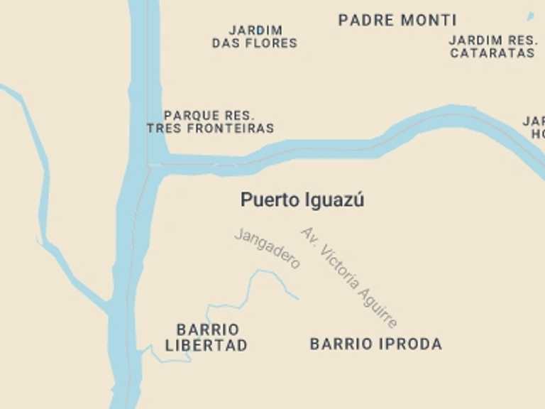 Map itinerary of Puerto Iguazu Tour in December 2025 with 1 destination visits for the trip: Argentine Falls Tour with transfers and entry ticket - Small Group