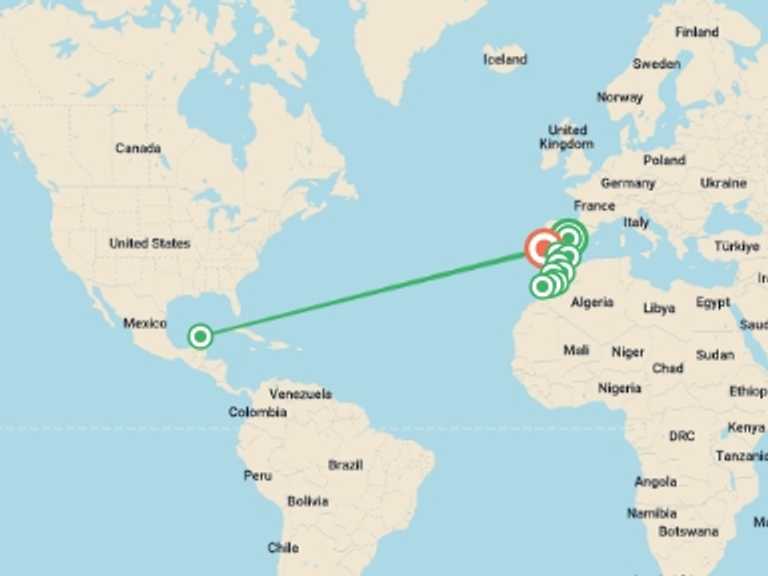 Map of Lisbon Cultural, religious and historic sites Tour with 10 destination visits for the trip: Andalusia, Lisbon and Moroccan Capitals