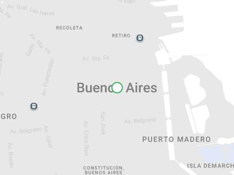 Map of Argentina Walking Tour with 1 destination visits for the trip: Buenos Aires Walking City Tour
