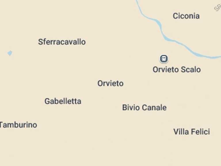 Map itinerary of Italy Tour in August 2027 with 1 destination visits for the trip: Orvieto Private Walking Tour