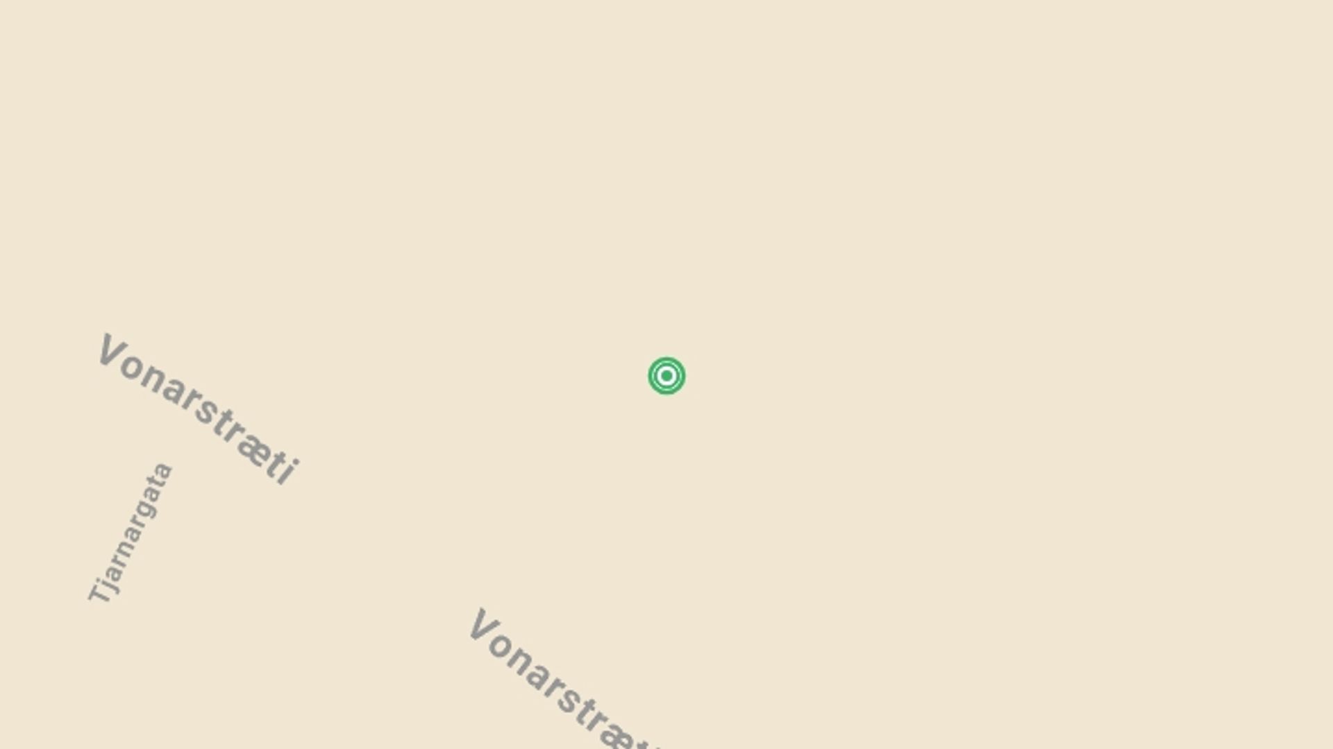 A map showing the tour itinerary for the trip: Iceland Solar Eclipse Explorer - 5 days, starting in Reykjavik, Iceland and ending in Reykjavik, Iceland going through 1 other destinations.