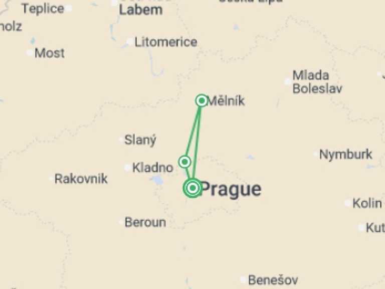 Map of Europe Tour with 3 destination visits for the trip: Holiday Cheer Along the Elbe River (port-to-port cruise)