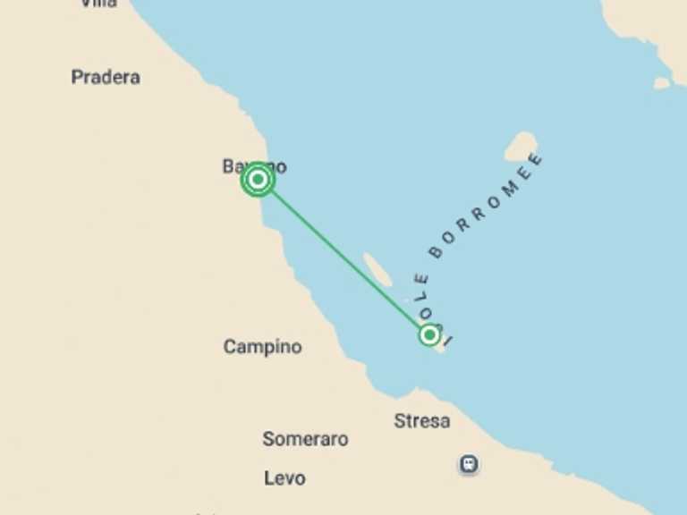 Map itinerary of Europe Tour in Summer with 2 destination visits for the trip: Best of Lake Maggiore - 8 days