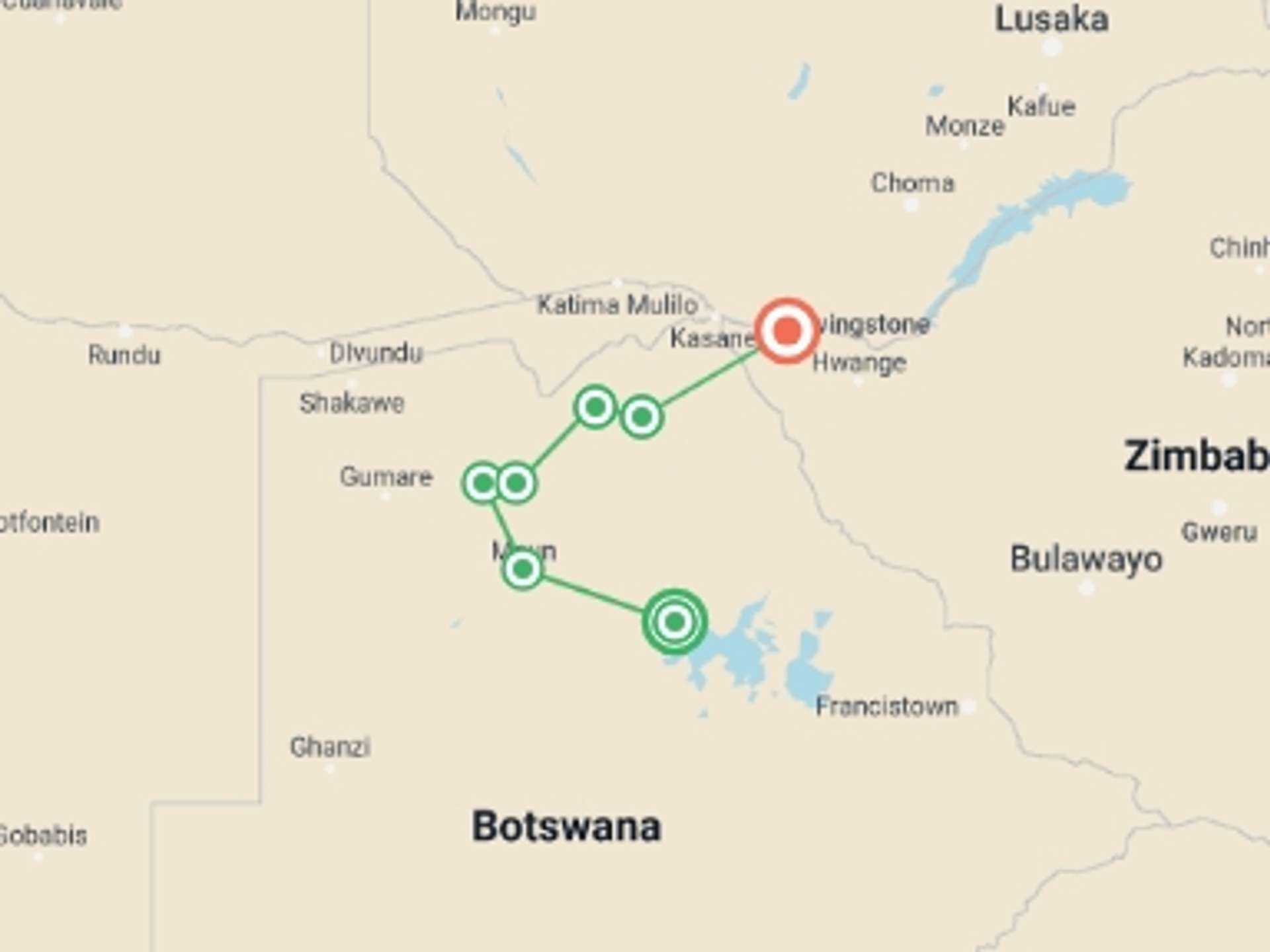 Victoria Falls 12-Day tours