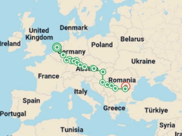 Map of Europe Tour with 21 destination visits for the trip: Ultimate European Journey (2027)
