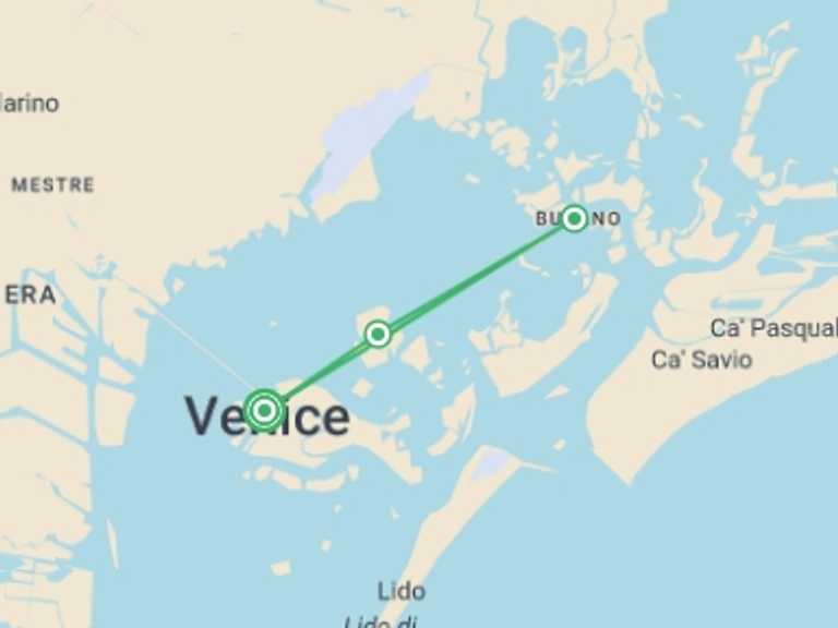 Map of Venice Explorer Tour with 1 destination visits for the trip: Venice Explorer (3 Star) - 4 days
