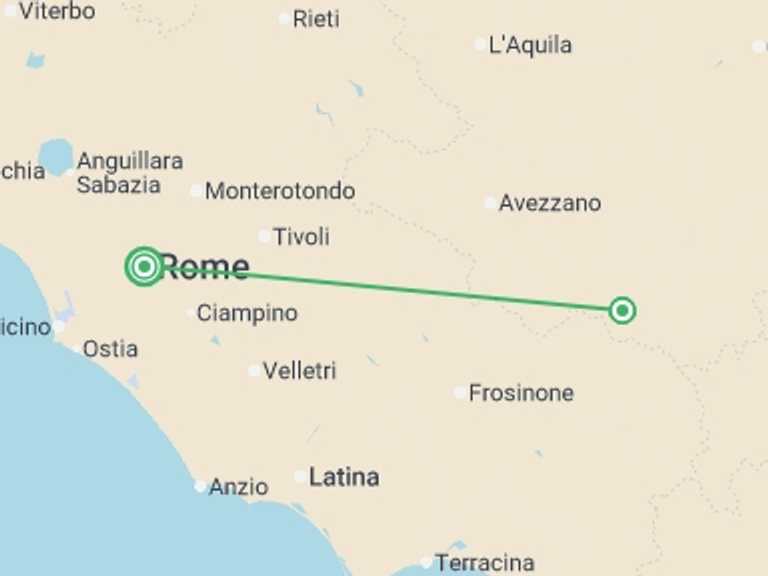 Map of Mediterranean Tour with 2 destination visits for the trip: Italian Apennines: Walks & Wildlife