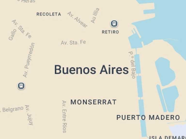 Map of Argentina Tour with 1 destination visits for the trip: Shore Excursion: Tango Porteño Dinner & Show Platea