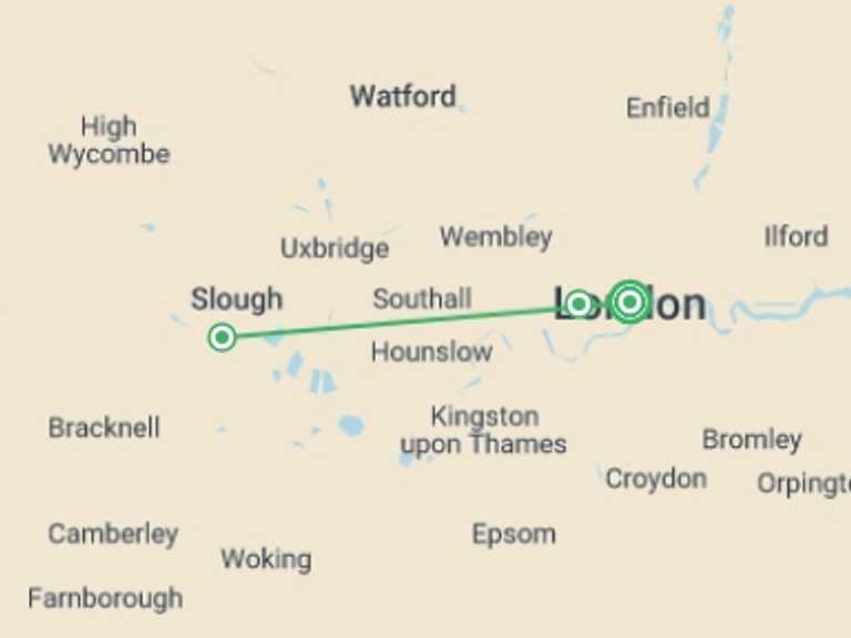 Map of London Tour with 3 destination visits for the trip: London Explorer