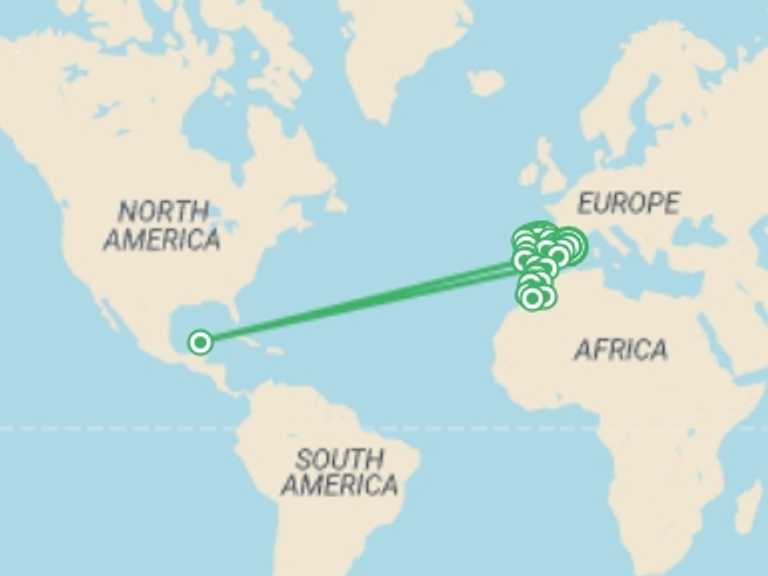 Map of Marrakech Walking Tour with 16 destination visits for the trip: The Big Tour of Spain, Morocco and Portugal