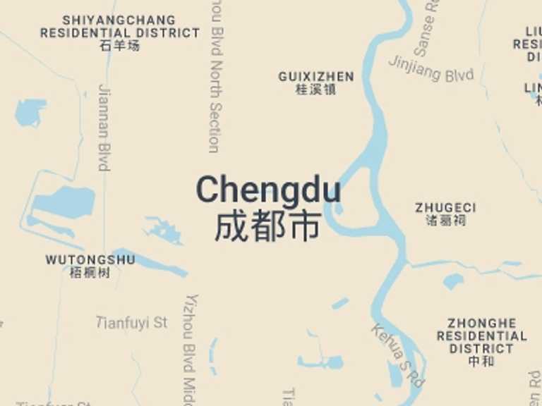 Map itinerary of China Tour in July 2027 with 1 destination visits for the trip: Private Chengdu Panda Tour - Full-Day Adventure