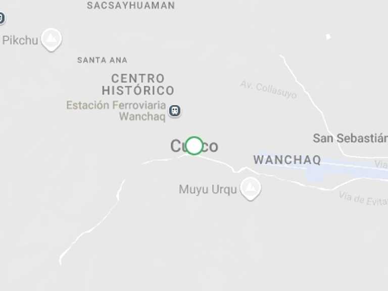 Map of 1-Day Peru Tour with 1 destination visits for the trip: Palccoyo Rainbow Mountain Trek Day Tour in Cusco
