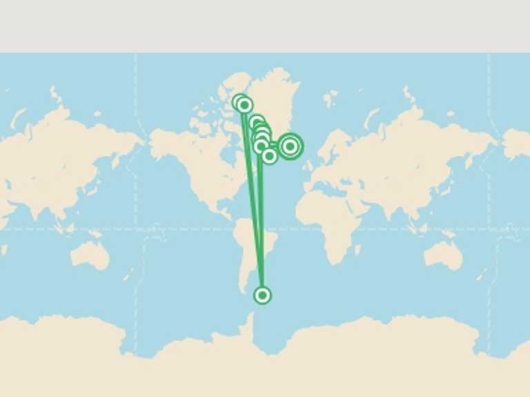 Map of 16-Day Europe Tour with 13 destination visits for the trip: West Greenland: Exploring the Far North