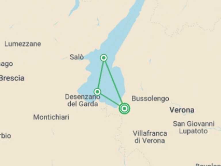 Map of Italy Tour with 1 destination visits for the trip: Discovering Verona