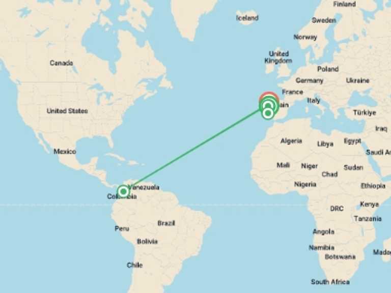 Map of 14-Day Porto Tour with 14 destination visits for the trip: Camino de Santiago From Porto - 14 days