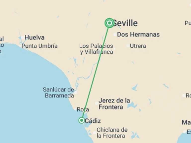 Map of Europe Tour with 2 destination visits for the trip: The The Soul of Christmas in Andalusia: Cruise to the Heart of the Nativity, embracing Spain's festive traditions and enchanting Christmas markets (port-to-port cruise)