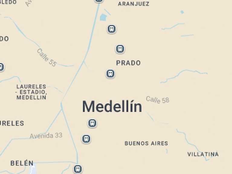 Map of Andes Tour with 1 destination visits for the trip: Medellin Night Tour