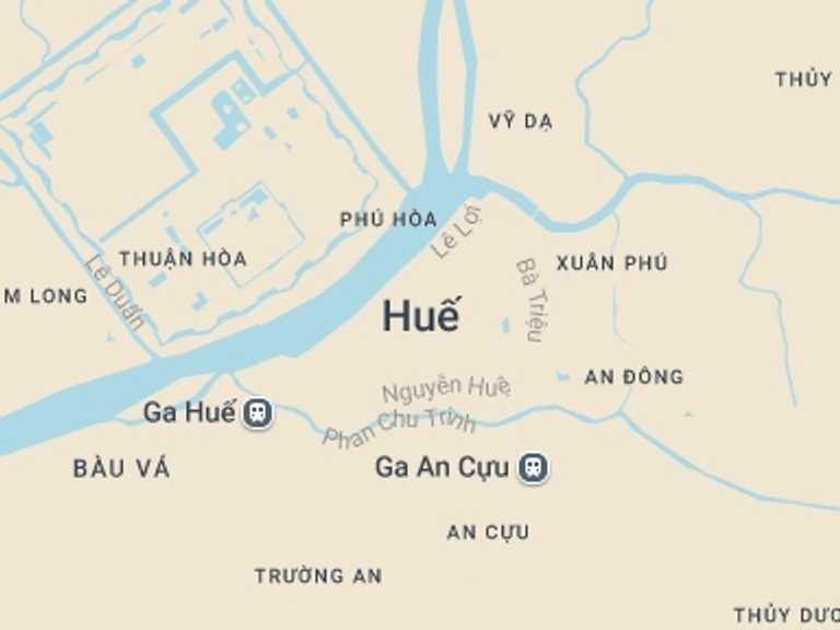 Map of Vietnam Cooking classes Tour with 1 destination visits for the trip: Hue Biking and Cooking Class