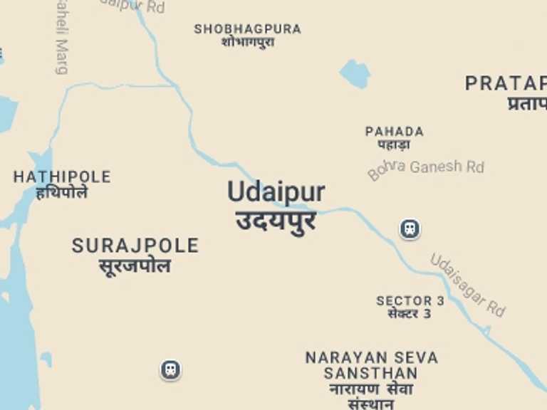 Map itinerary of India Tour in September 2027 with 2 destination visits for the trip: Udaipur to Jodhpur Via Kumbhalgarh Fort & Ranakpur 